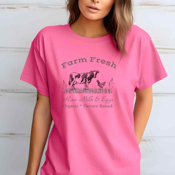 Farm Fresh Pasture Raised Unisex T-shirt, Farm Shirt, Nature Lover Tee, Organic Cotton Shirt, Farmer Gift - Image 4