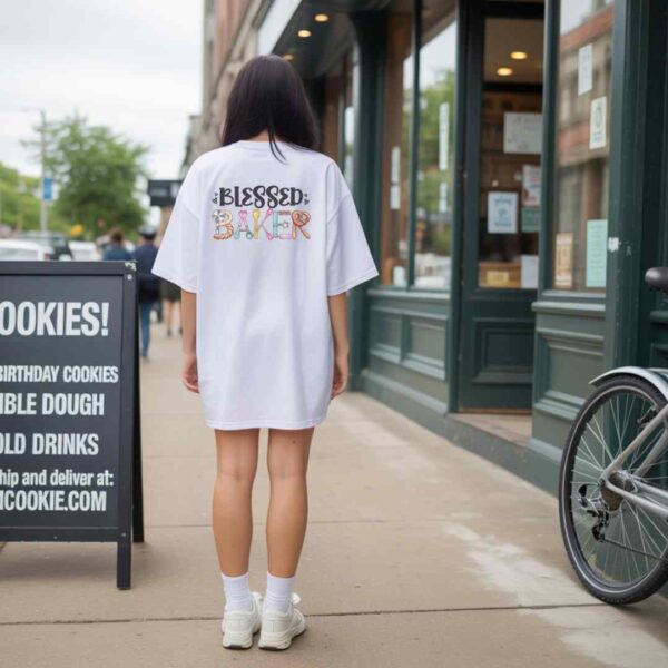 Blessed Baker T-Shirt – Oversized Comfort Colors Tee for Bakers, Baking Lovers & Kitchen Queens - Image 3