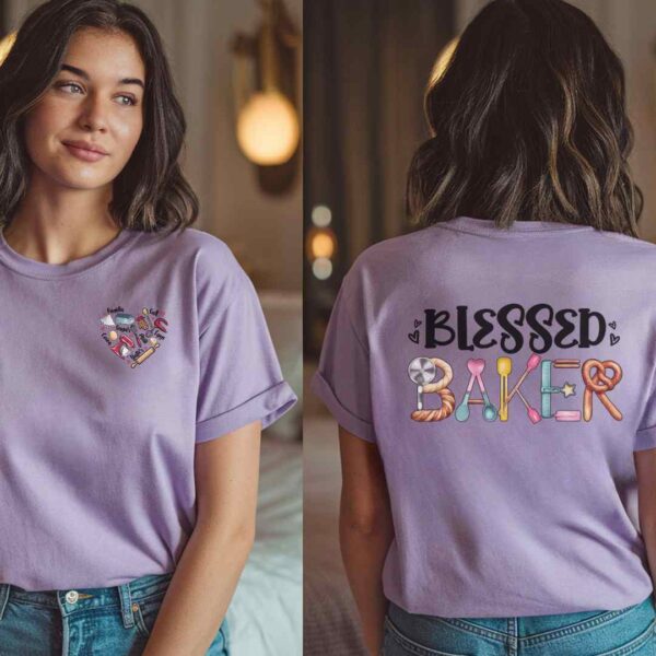 Blessed Baker T-Shirt – Oversized Comfort Colors Tee for Bakers, Baking Lovers & Kitchen Queens