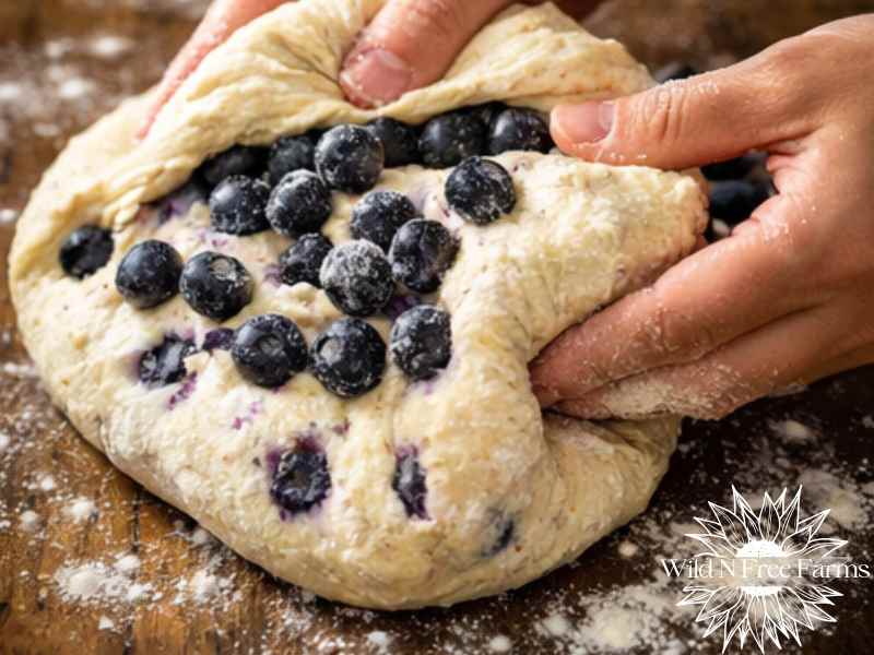 sourdough bread with blueberries